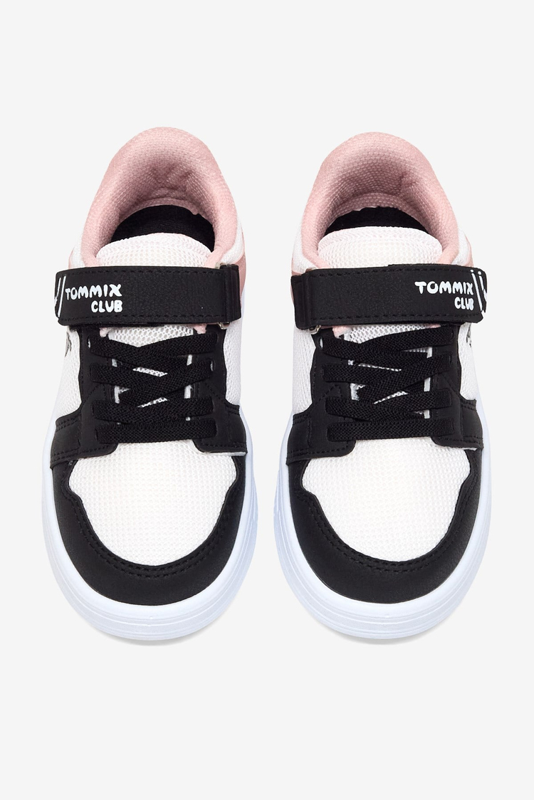 Kauçuk Taban Cırtlı Işıklı Sneaker Çocuk Unisex Siyah Pudra Sneaker TBDLT510