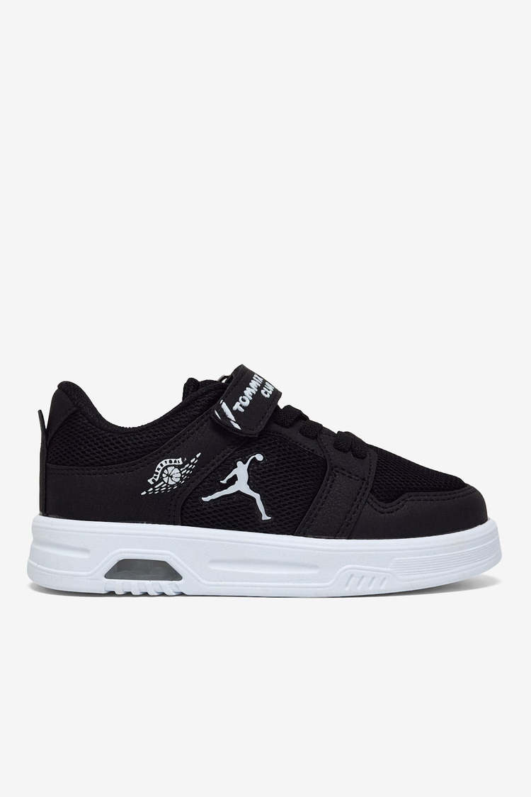 Kauçuk Taban Cırtlı Işıklı Sneaker Çocuk Unisex Siyah Siyah Sneaker TBDLT510