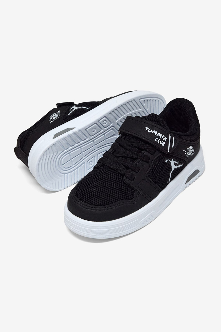 Kauçuk Taban Cırtlı Işıklı Sneaker Çocuk Unisex Siyah Siyah Sneaker TBDLT510
