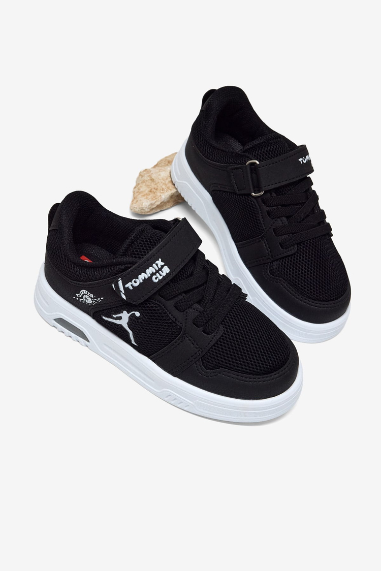Kauçuk Taban Cırtlı Işıklı Sneaker Çocuk Unisex Siyah Siyah Sneaker TBDLT510