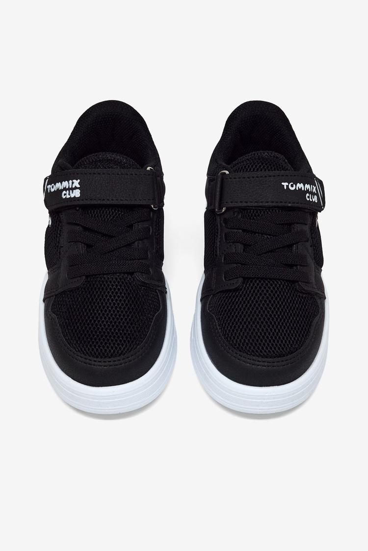 Kauçuk Taban Cırtlı Işıklı Sneaker Çocuk Unisex Siyah Siyah Sneaker TBDLT510