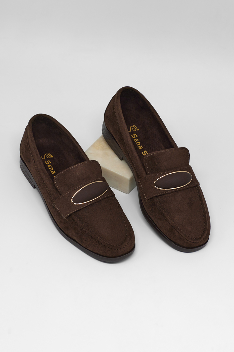 Loafer Toka Detaylı Günlük Babet Kadın Kahve Babet TBOMRSR1010