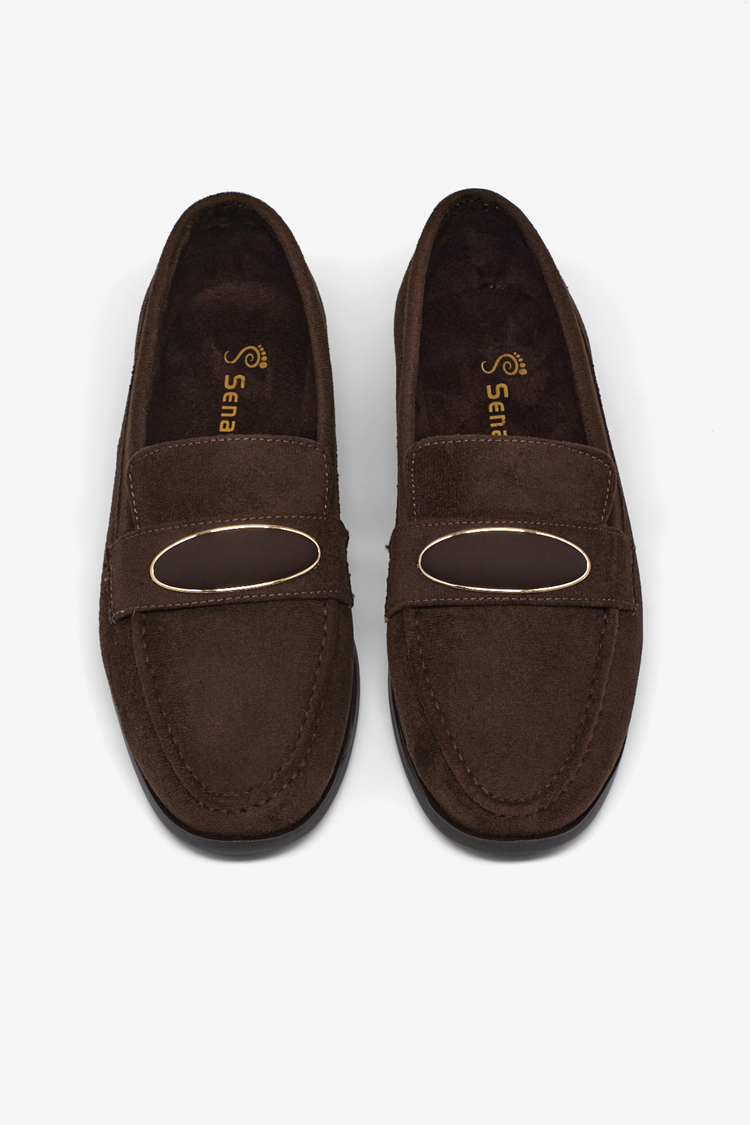 Loafer Toka Detaylı Günlük Babet Kadın Kahve Babet TBOMRSR1010