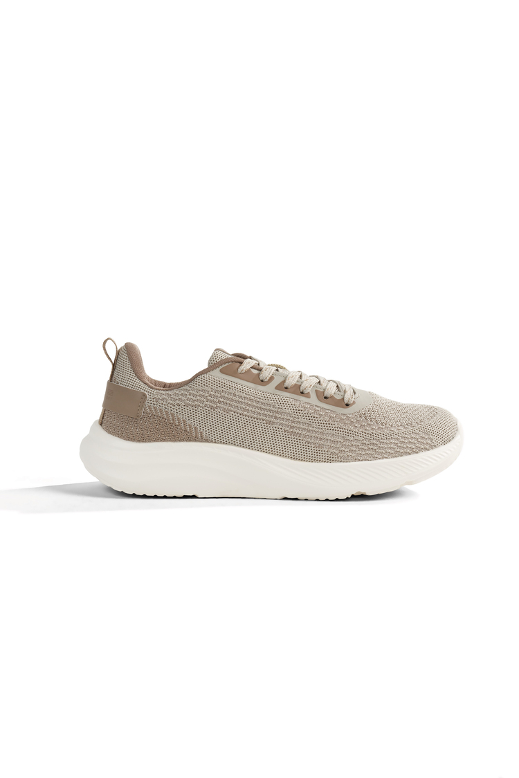 Nefes Alabilen Bağcıklı Sneaker Erkek Bej Sneaker TBPDR