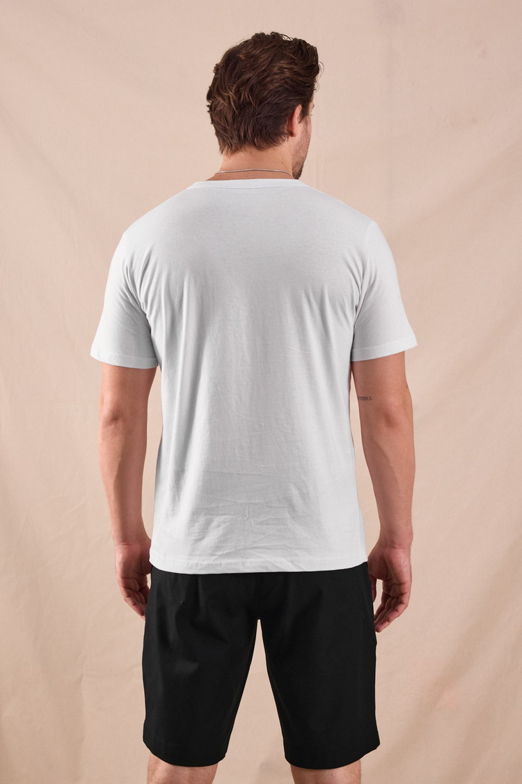 Normal Kalıp Rahat  Basic T-Shirt Erkek Beyaz  TBTSHRT010
