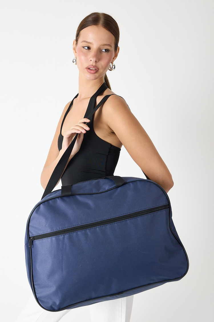 Önü Fermuarlı Unisex Lacivert Seyehat ve Spor Çantası TBPWCNT020