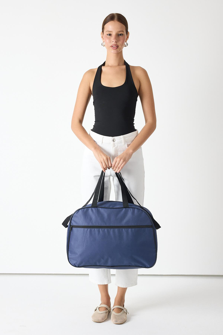 Önü Fermuarlı Unisex Lacivert Seyehat ve Spor Çantası TBPWCNT020