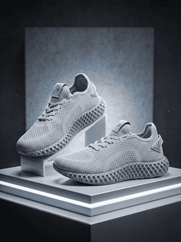 Örgü File Detaylı Bağcıklı Sneaker Unisex Gri Sneaker TBNEST