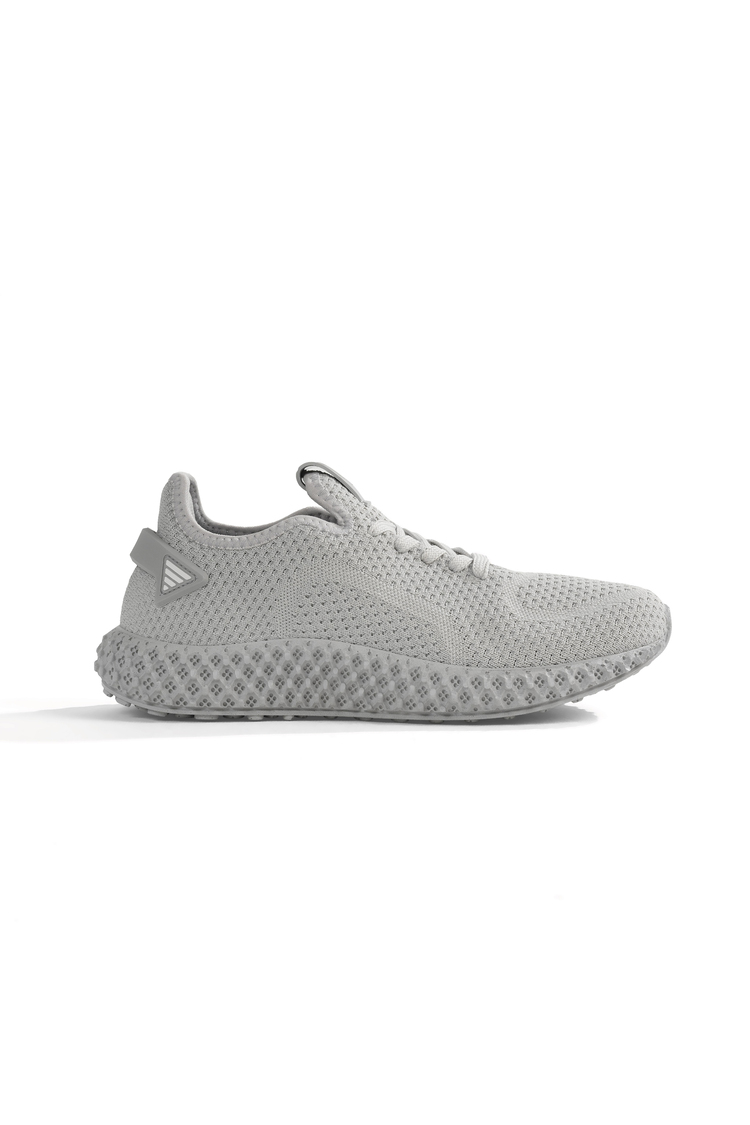 Örgü File Detaylı Bağcıklı Sneaker Unisex Gri Sneaker TBNEST