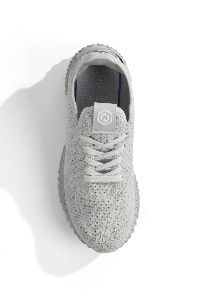 Örgü File Detaylı Bağcıklı Sneaker Unisex Gri Sneaker TBNEST