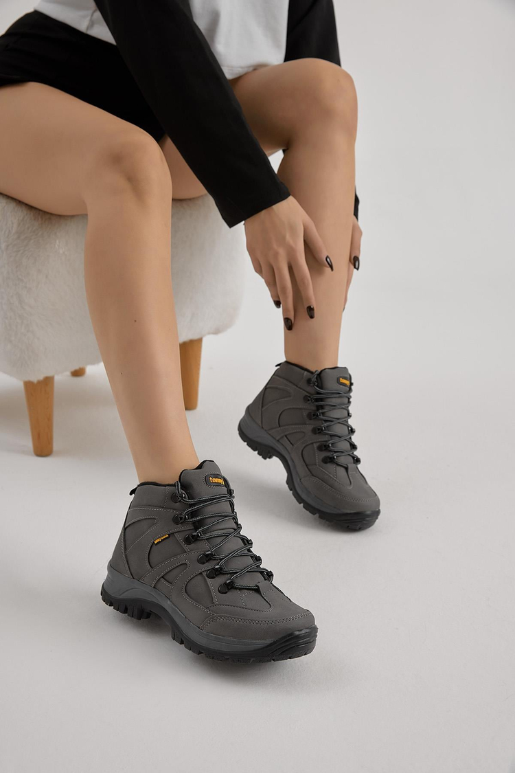 Rahat Kalıp Bağcıklı Unisex Füme Trekking Bot V2RTS-0K