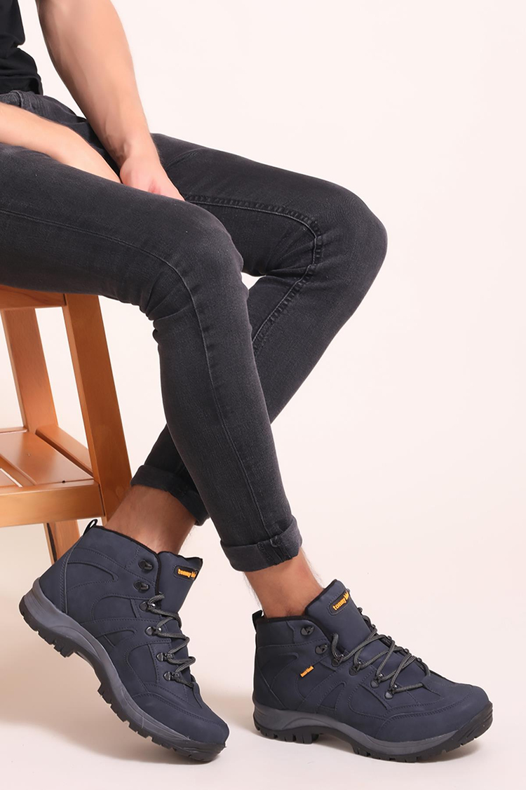 Rahat Kalıp Bağcıklı Unisex Lacivert Trekking Bot V2RTS-0
