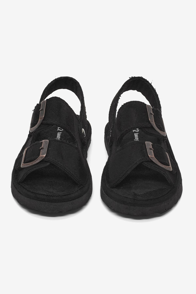 Rahat Kalıp Çift Tokalı Bebe Paitk Sandalet Çocuk Unisex Siyah Sandalet TBÖZDR005