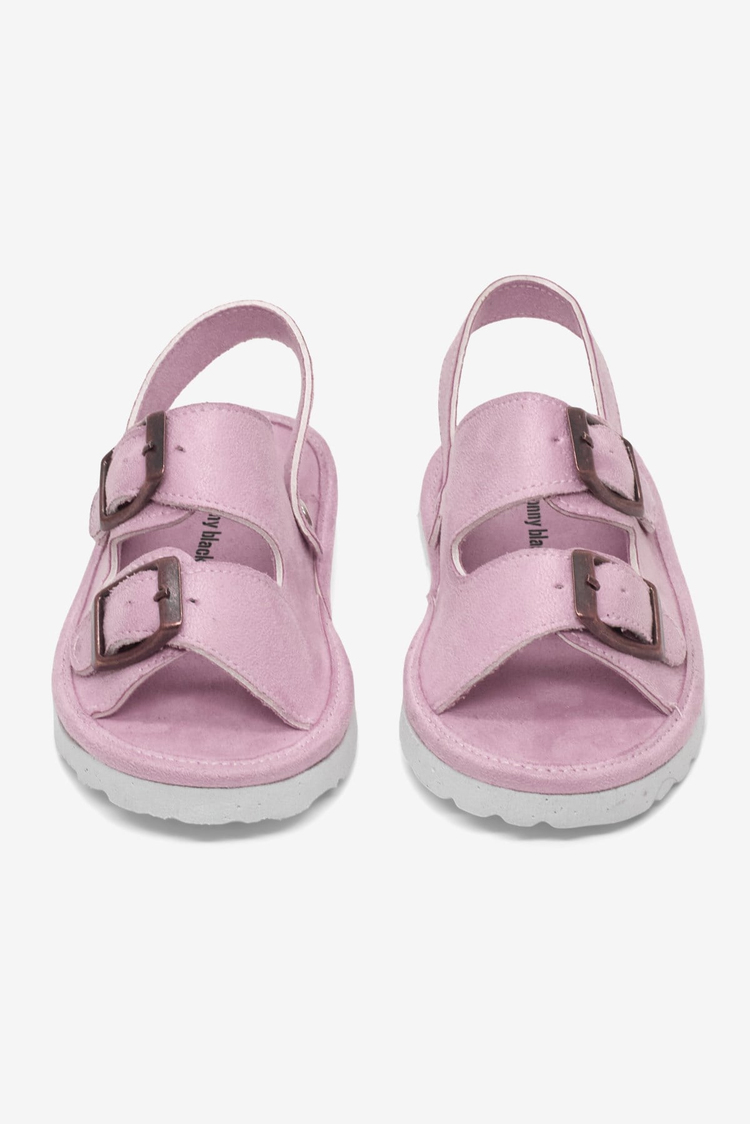 Rahat Kalıp Çift Tokalı Bebe Paitk Sandalet Çocuk Unisex Pudra Sandalet TBÖZDR005