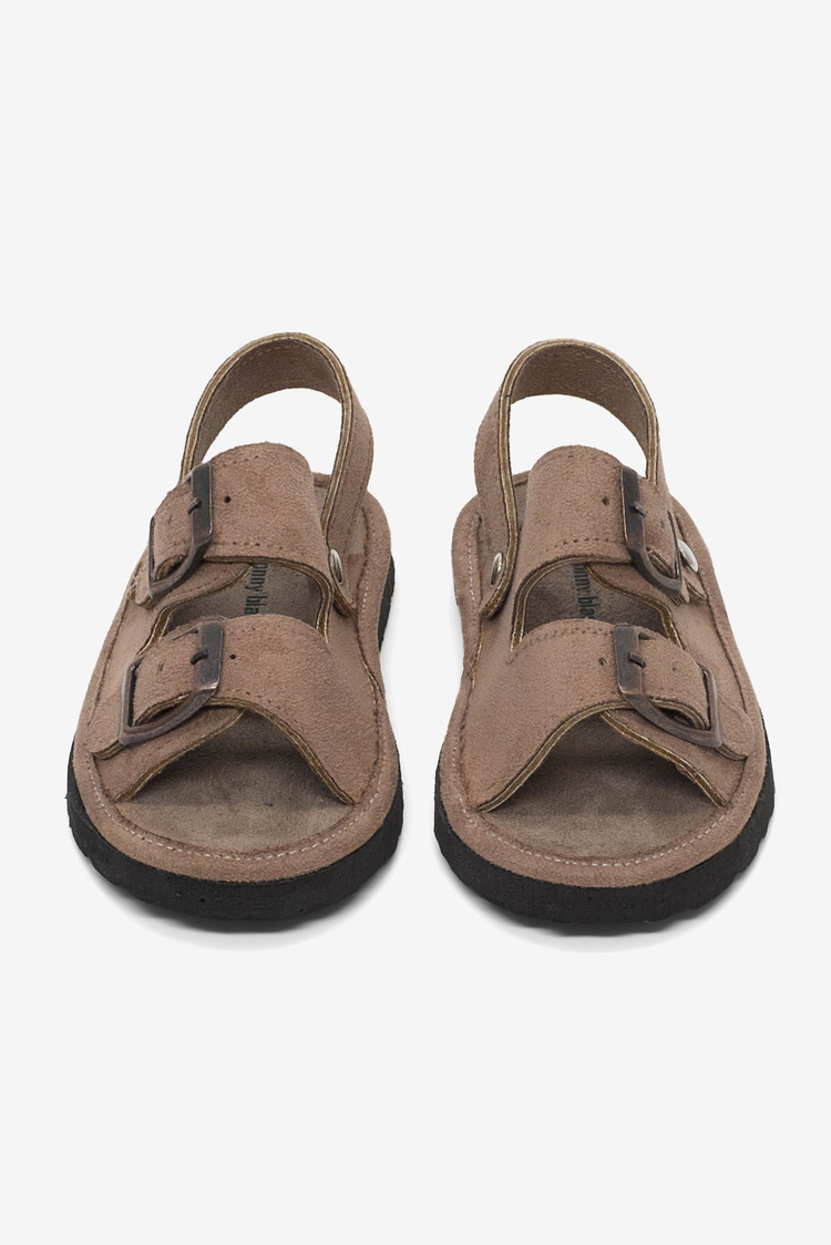 Rahat Kalıp Çift Tokalı Bebe Paitk Sandalet Çocuk Unisex Vizon Sandalet TBÖZDR005