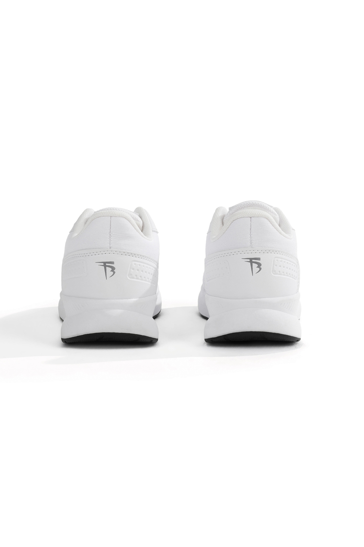 Rahat Kalıp Hafif Esnek Şeritli Sneaker Unisex Beyaz Beyaz Sneaker TBSHN021