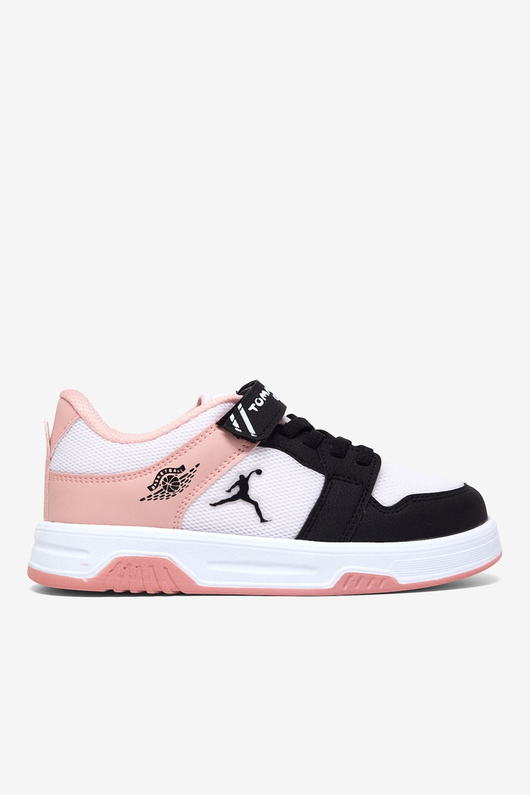 Rahat Kalıp Ortopedik Cırtlı Sneaker Çocuk Unisex Siyah Pudra Sneaker TBDLT509