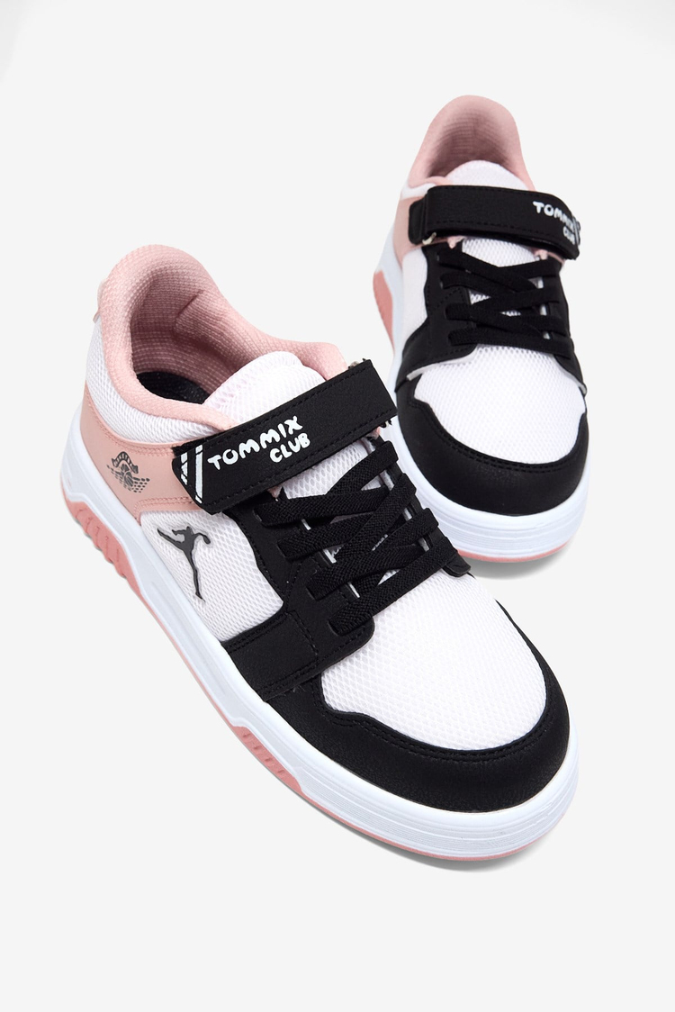 Rahat Kalıp Ortopedik Cırtlı Sneaker Çocuk Unisex Siyah Pudra Sneaker TBDLT509