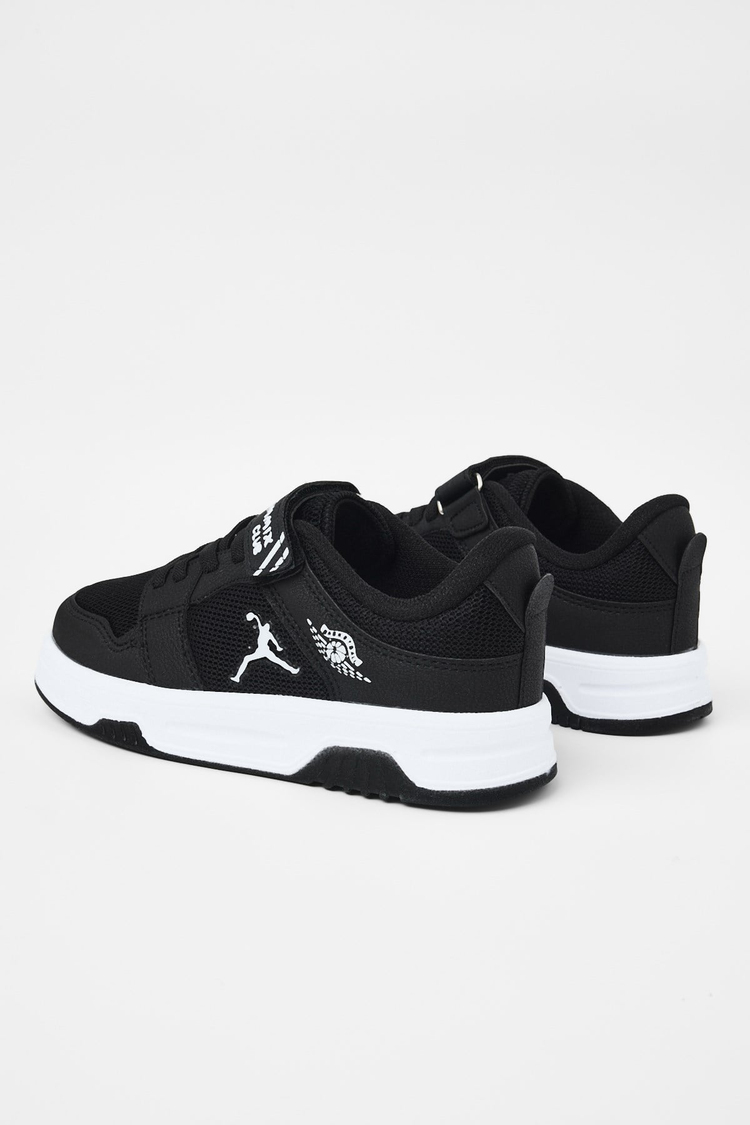 Rahat Kalıp Ortopedik Cırtlı Sneaker Çocuk Unisex Siyah Siyah Sneaker TBDLT509