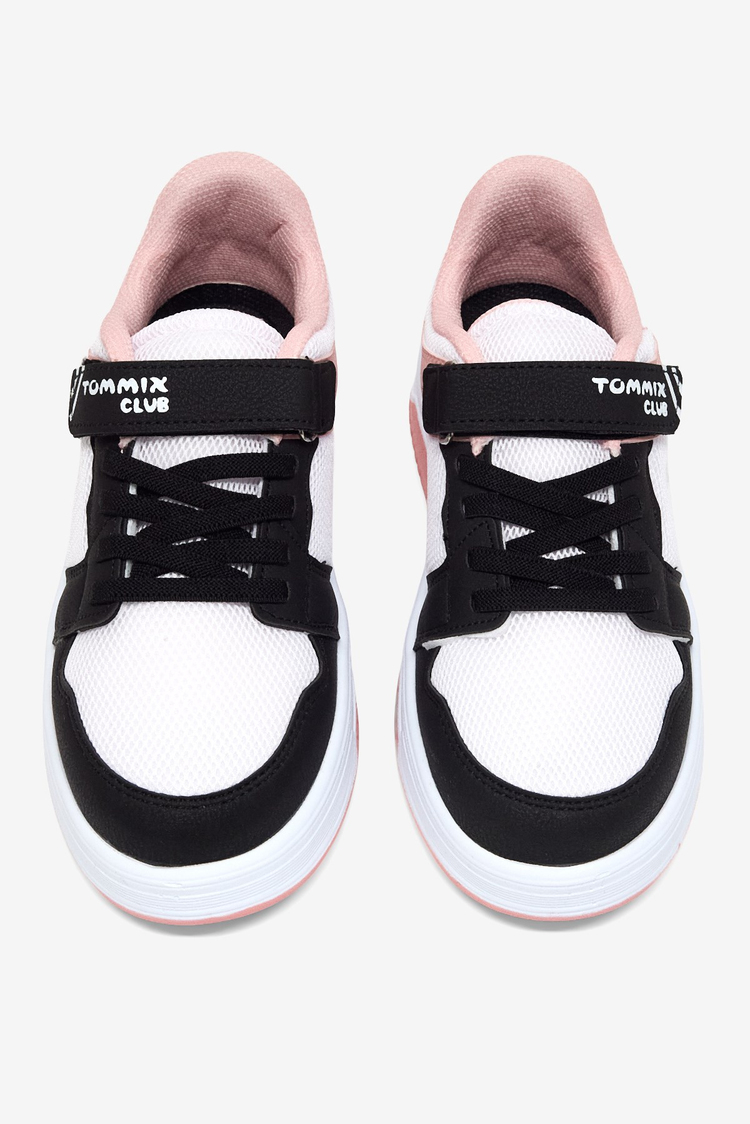 Rahat Kalıp Ortopedik Cırtlı Sneaker Çocuk Unisex Siyah Pudra Sneaker TBDLT509