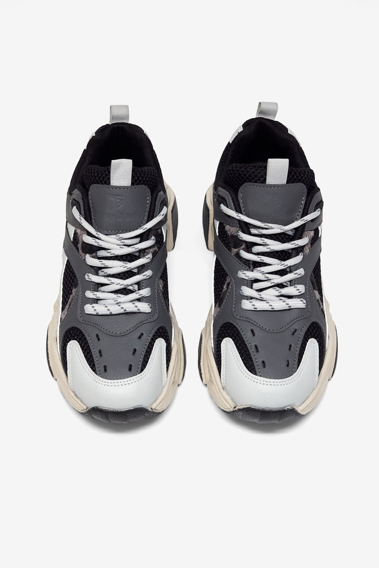 Rahat Kalıp Poli Taban Bağcıklı Sneaker Kadın Füme Gri Sneaker TBCRN1903