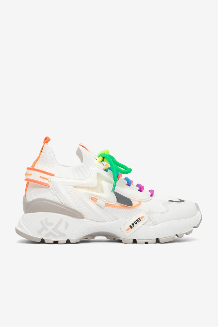 Rahat Kalıp Renkli Lastik Boğazlı Bağcıklı Sneaker Kadın Beyaz Sneaker TBTDYZ1903