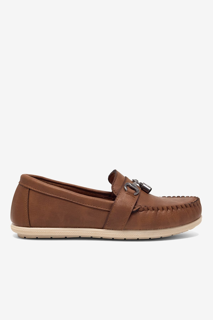 Rahat Kalıp Termo Taban Tokalı Loafer Erkek Çocuk Taba Loafer TBAYZ020