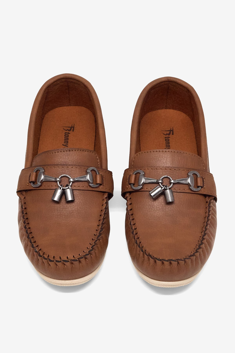 Rahat Kalıp Termo Taban Tokalı Loafer Erkek Çocuk Taba Loafer TBAYZ020