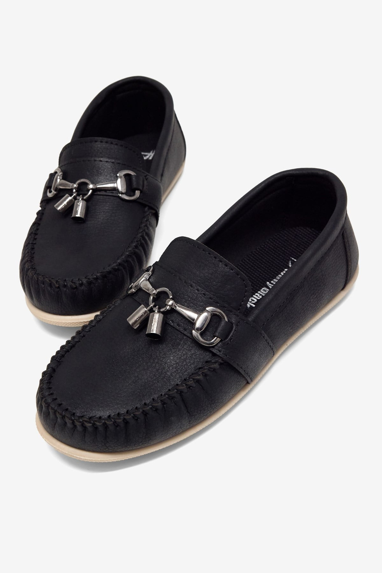 Rahat Kalıp Termo Taban Tokalı Loafer Erkek Çocuk Siyah Loafer TBAYZ020