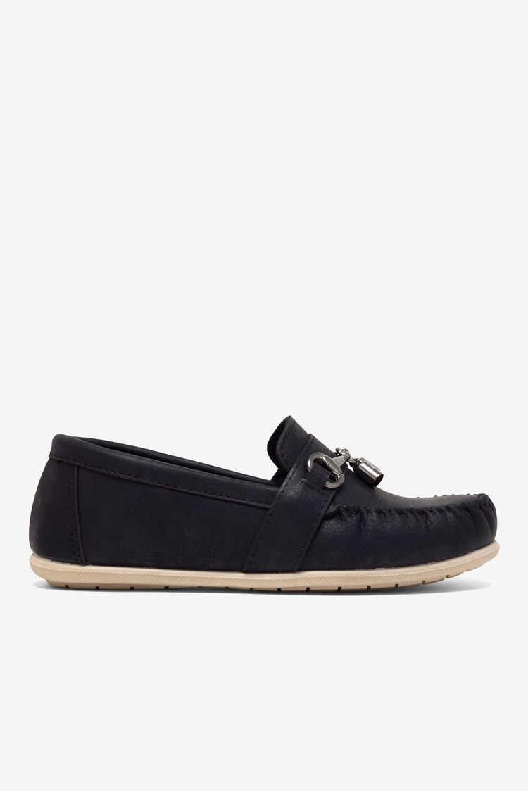 Rahat Kalıp Termo Taban Tokalı Loafer Erkek Çocuk Siyah Loafer TBAYZ020