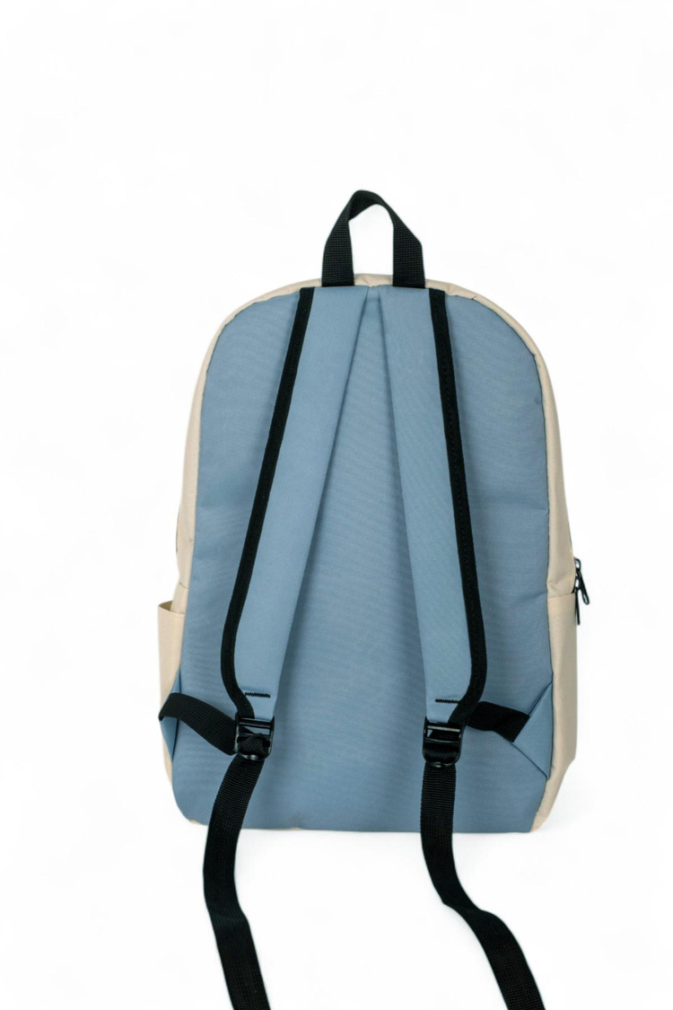 Sincap Baskılı Çocuk Unisex Krem Bebe Mavisi Sırt Çantası TBPWCNT015