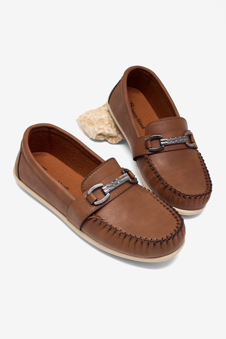 Termo Taban Metal Tokalı Loafer Erkek Çocuk Taba Loafer TBAYZ025
