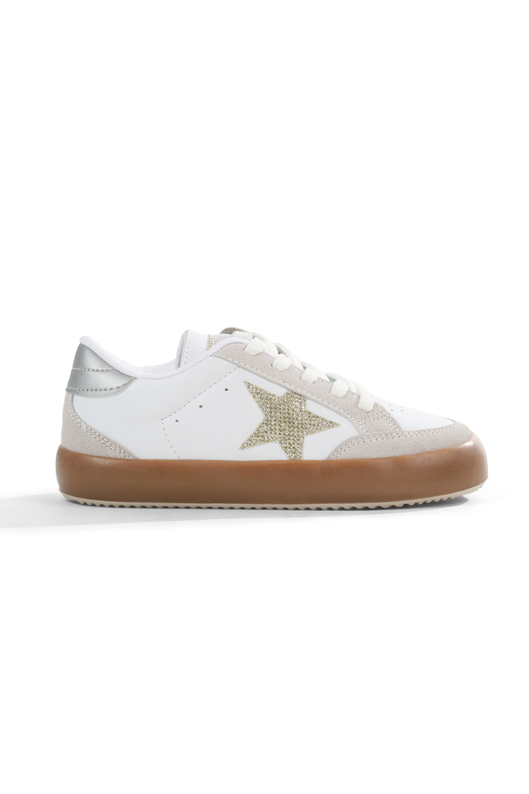 Termo Taban Rahat Kalıp Bağcıklı Sneaker Kadın Beyaz Sarı Sneaker TBZER090