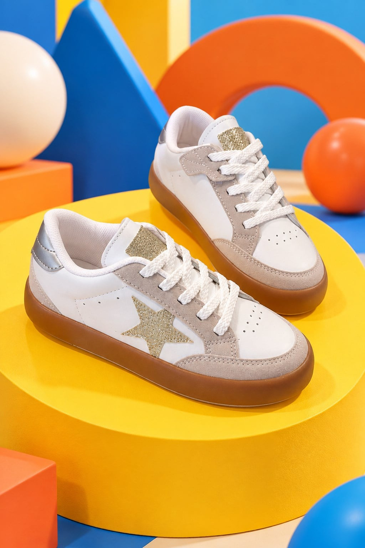 Termo Taban Rahat Kalıp Bağcıklı Sneaker Unisex Beyaz Sarı Sneaker TBZER090-1A