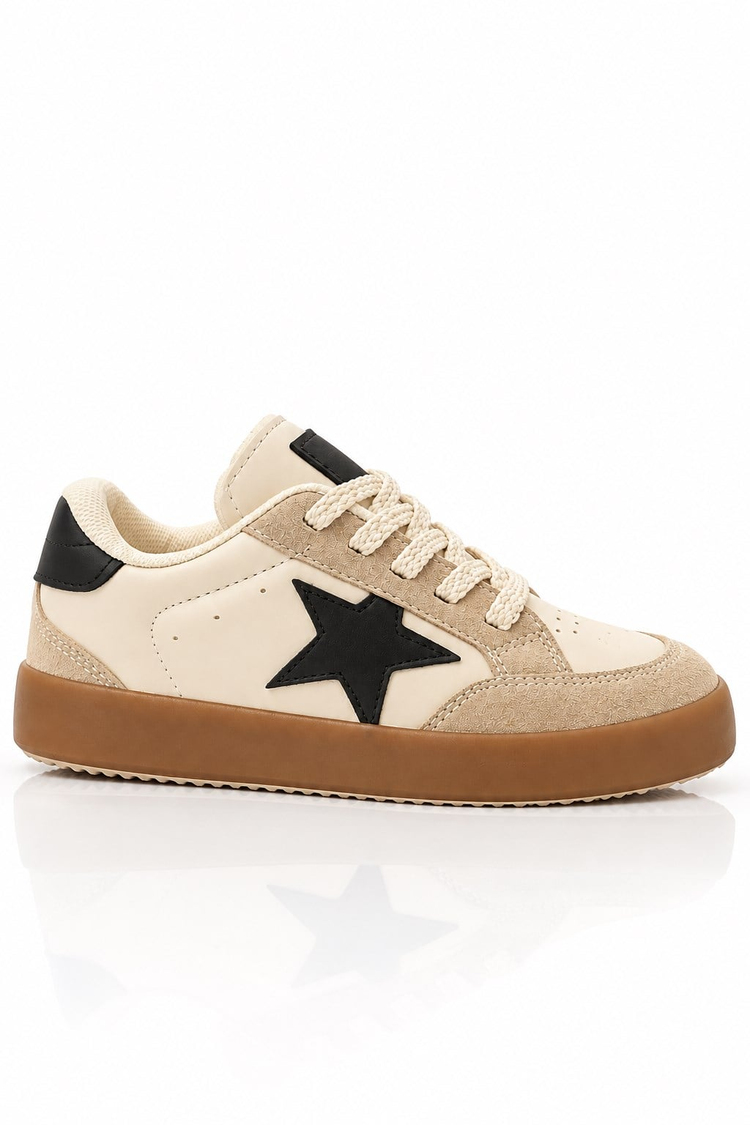 Termo Taban Rahat Kalıp Bağcıklı Sneaker Unisex Bej Kahve Sneaker TBZER090-1A