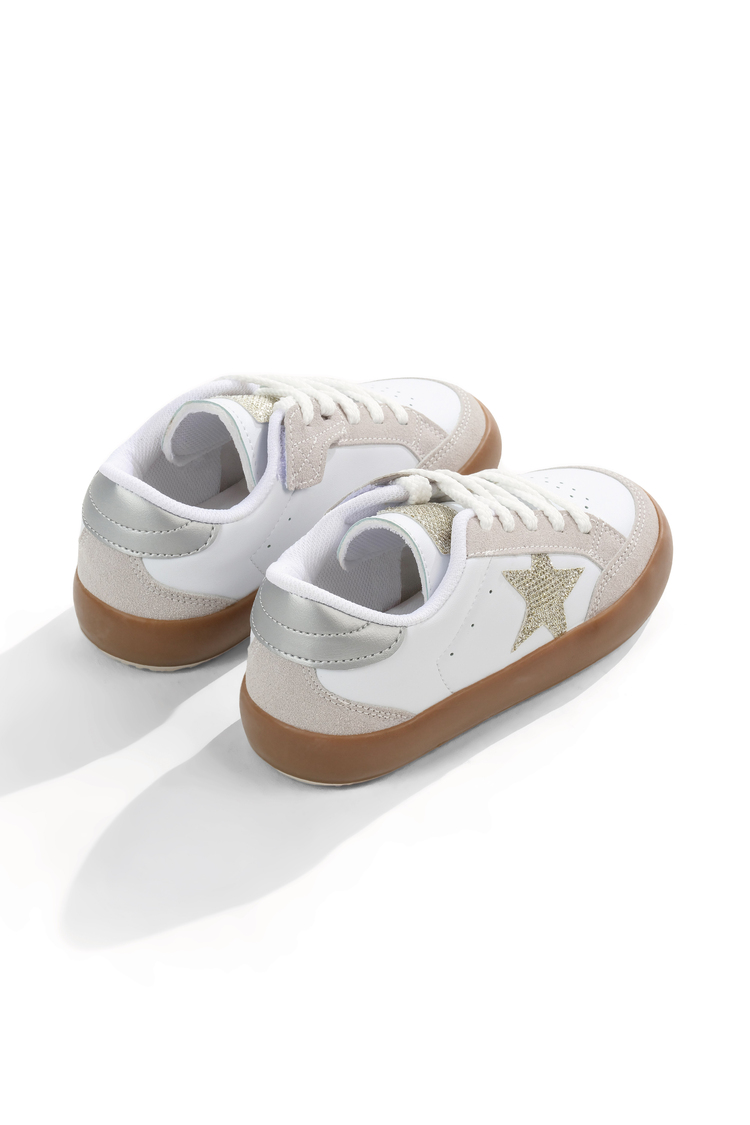 Termo Taban Rahat Kalıp Bağcıklı Sneaker Kadın Beyaz Sarı Sneaker TBZER090