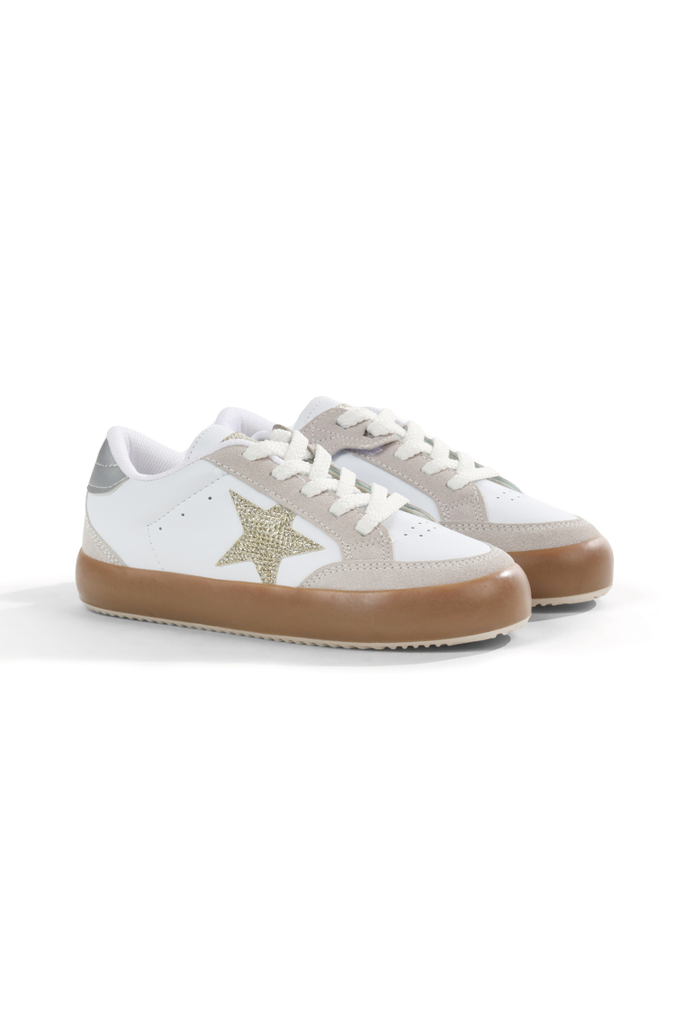 Termo Taban Rahat Kalıp Bağcıklı Sneaker Kadın Beyaz Sarı Sneaker TBZER090