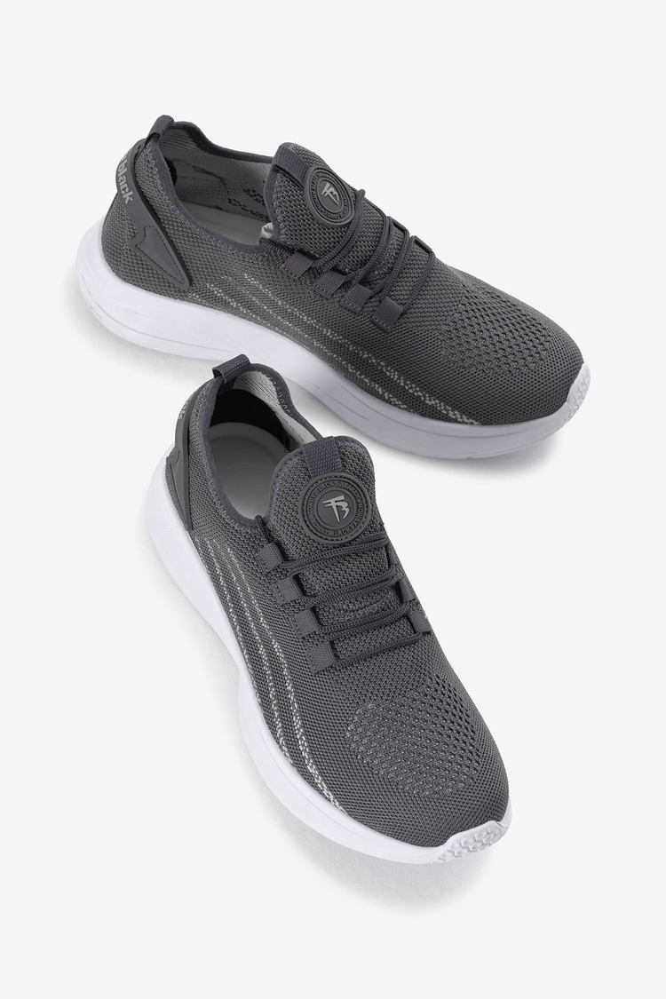 Termo Taban Şerit Detaylı Bağcıklı Triko Unisex Füme Spor Ayakkabı TBKRG015