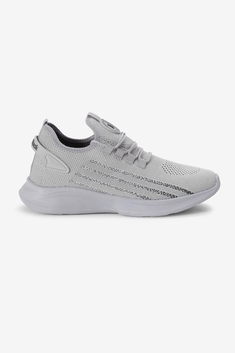 Termo Taban Şerit Detaylı Bağcıklı Triko Unisex Gri Spor Ayakkabı TBKRG015
