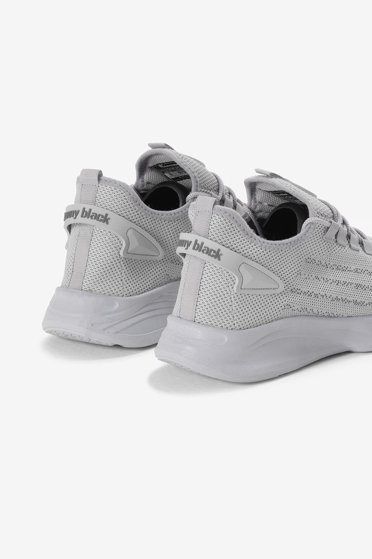 Termo Taban Şerit Detaylı Bağcıklı Triko Unisex Gri Spor Ayakkabı TBKRG015