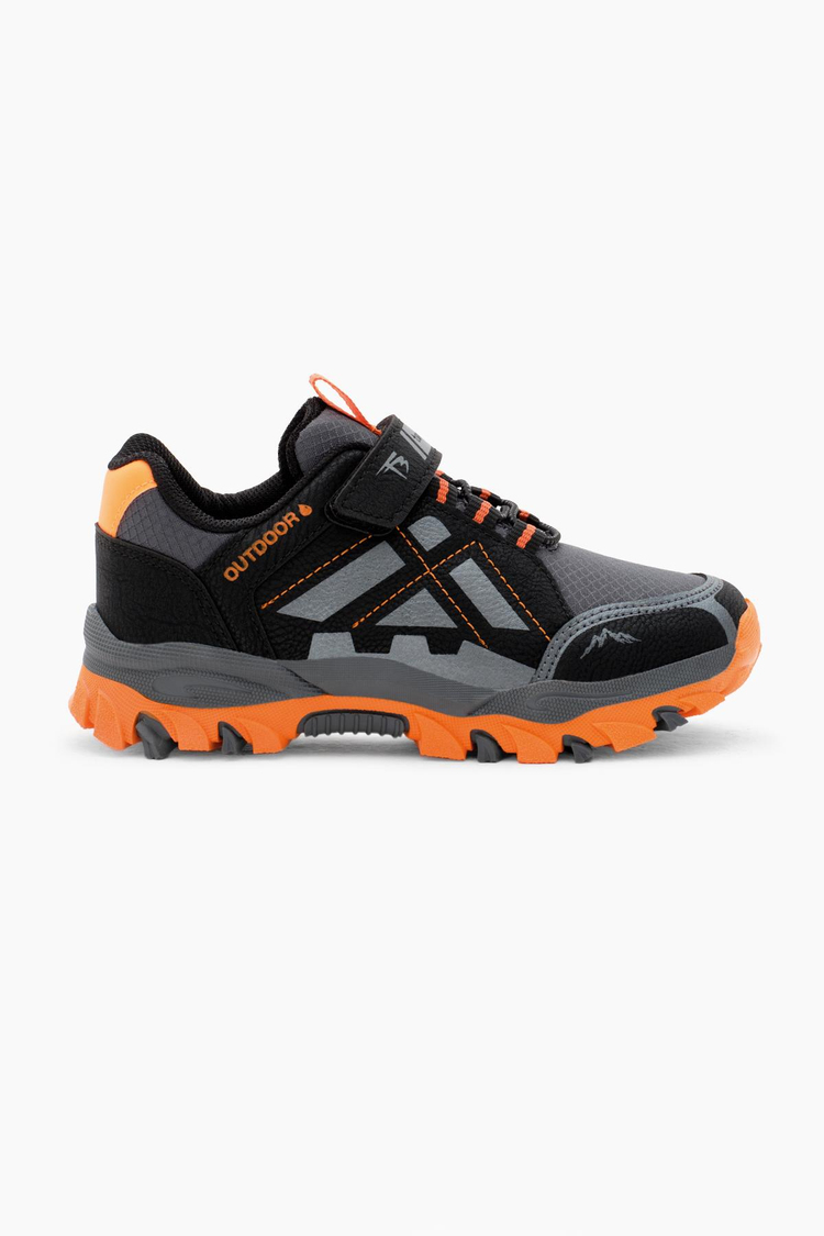 Termo Taban Su İtici Kumaş Cırtlı Çocuk Unisex Füme Oranj Trekking Ayakkabı TBTMKD025