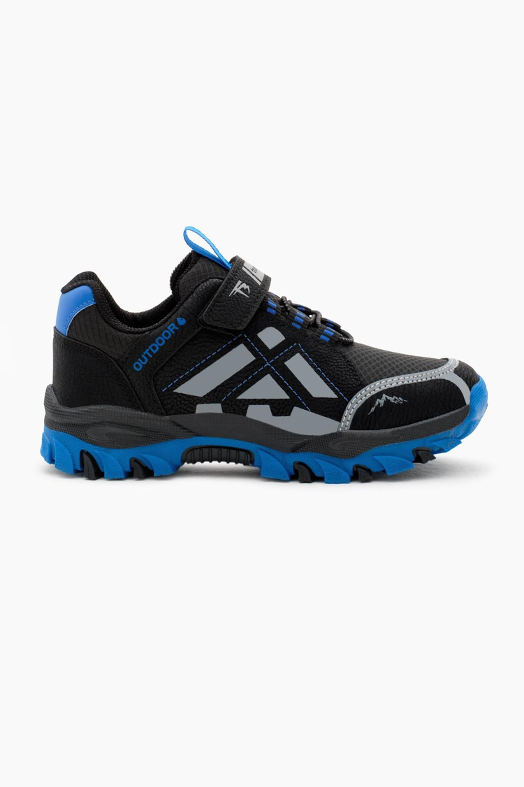Termo Taban Su İtici Kumaş Cırtlı Çocuk Unisex Siyah Sax Trekking Ayakkabı TBTMKD025