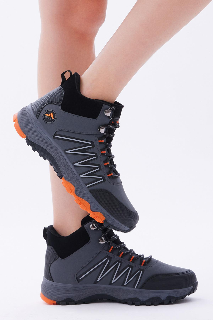 Unisex Füme Oranj Rahat Kalıp Bağcıklı Bot