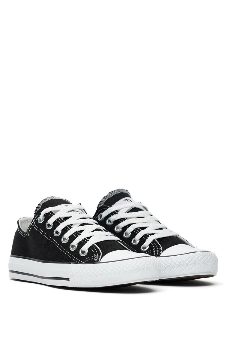 Unisex Siyah Rahat Kalıp Sneaker Ayakkabı