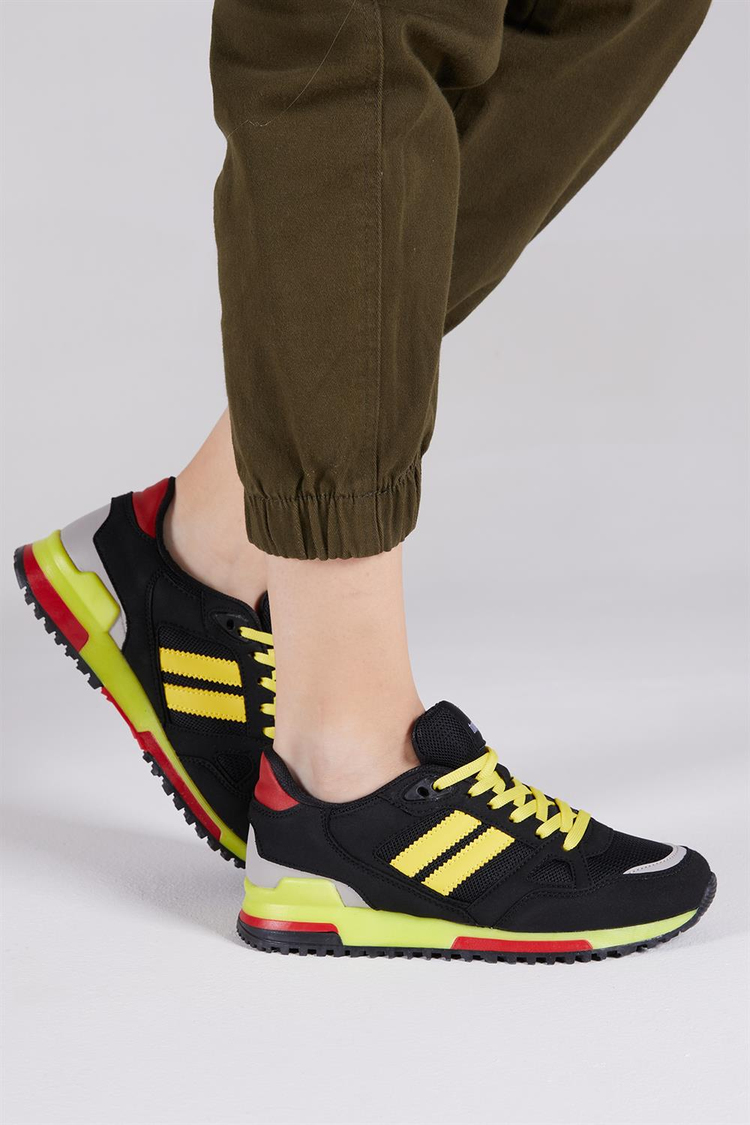 Unisex Siyah Sarı Spor Ayakkabı Tb282