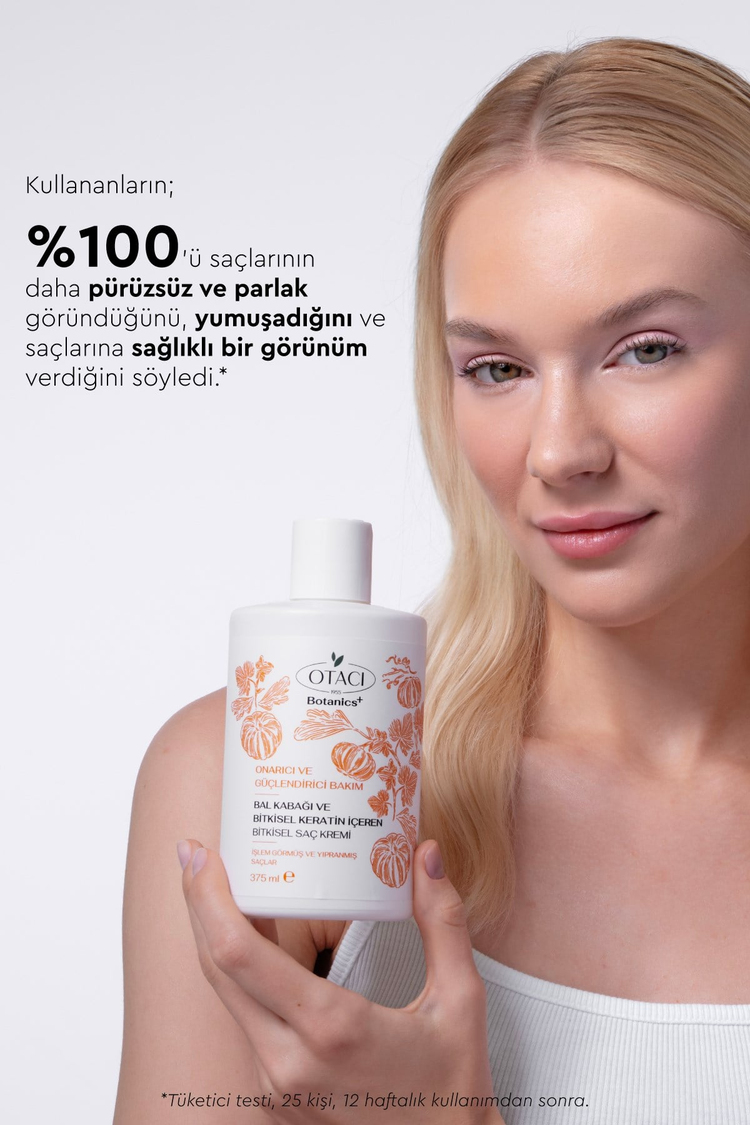  Botanics + Onarıcı & Güçlendirici Bakım - Bal Kabağı ve Bitkisel Keratin İçeren Bitkisel Saç Kremi