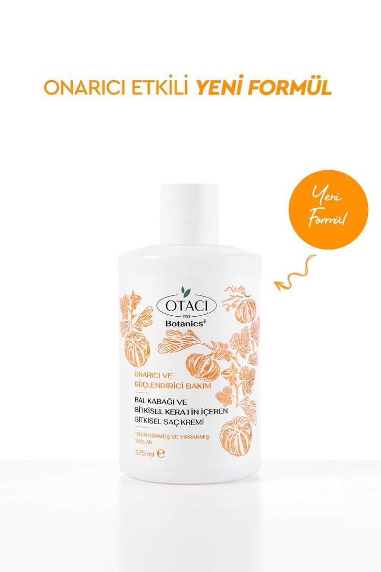  Botanics + Onarıcı & Güçlendirici Bakım - Balkabağı ve Bitkisel Keratin İçeren Bitkisel Saç Kremi