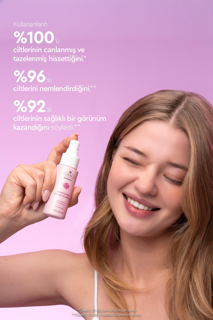 %100  Doğal Gül Suyu Spreyi
