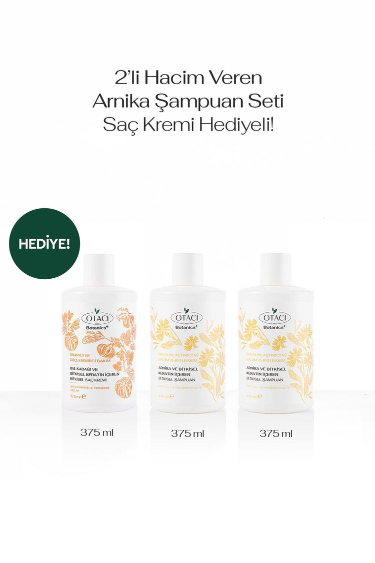 2'li Hacim Veren Arnika Şampuan Seti-Saç Kremi Hediyeli