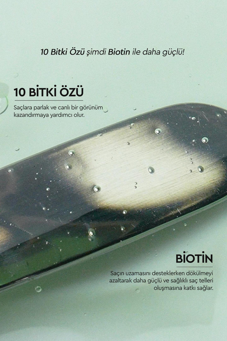 CANLANDIRICI & BESLEYICI BAKIM - 10 BITKI ÖZÜ VE BIOTIN IÇEREN BITKISEL SAMPUAN
